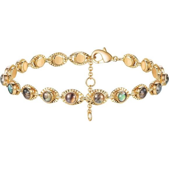 Bracelet for Women 14K Gold Plated Dainty Chain Simple Jewelry Cute Handmade - Picture 1 of 7